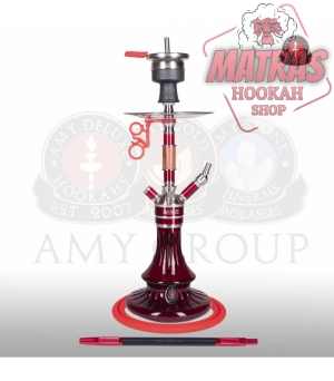 Amy Deluxe SS26.02 Carbonica Solid S Red Hookah