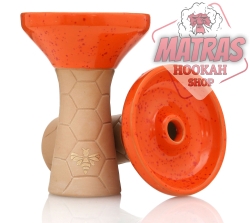 Bee Hookah Phunnel Brown - Half Glazed Orange