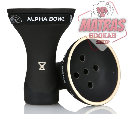 Alpha Race Classic Black Matte Hookah Bowl