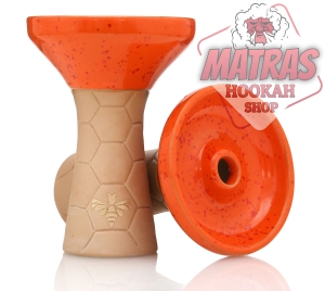 Bee Hookah Phunnel Brown - Half Glazed Orange